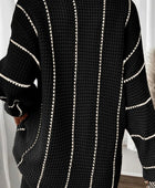 Striped V-Neck Long Sleeve Sweater