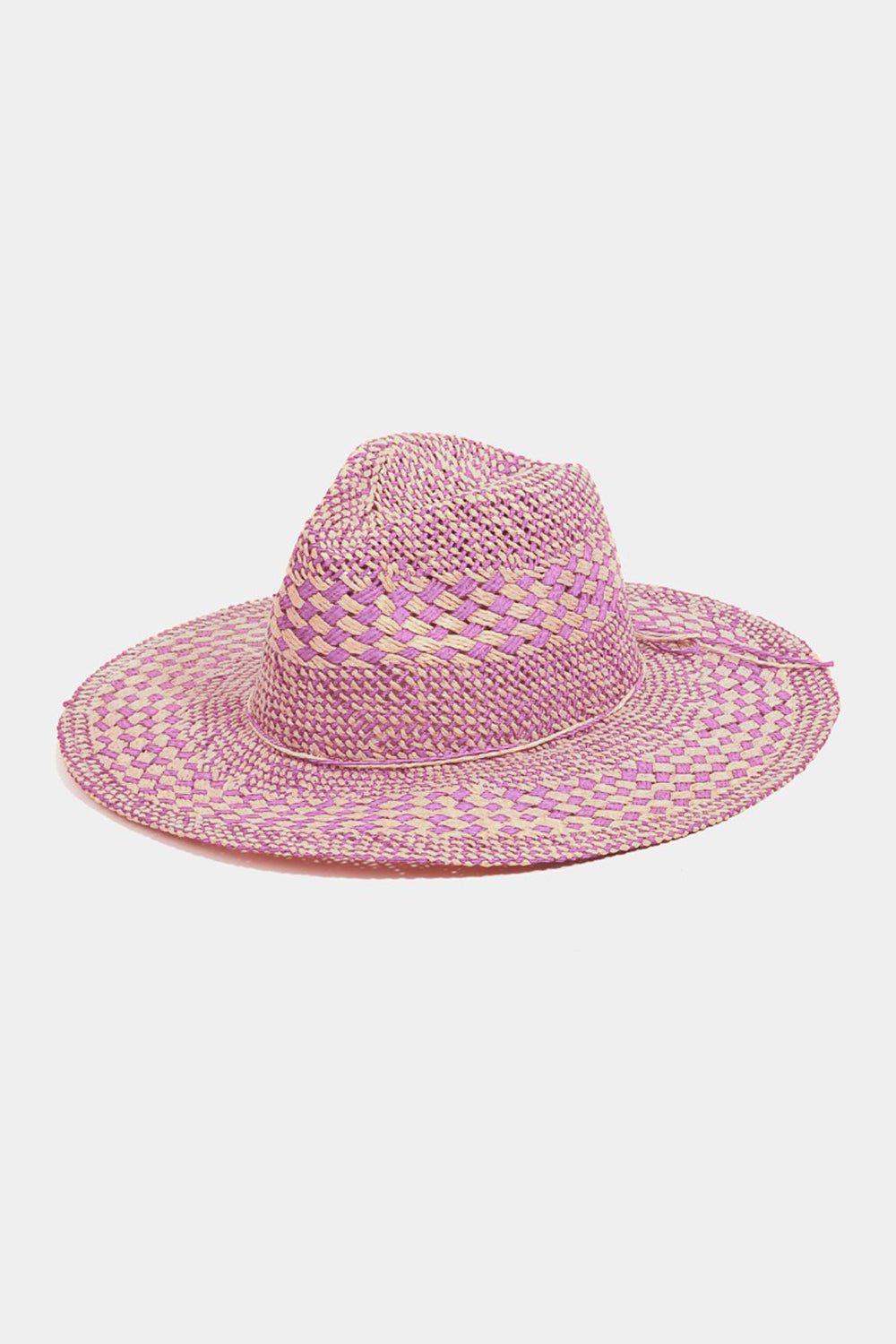 Fame Checkered Straw Weave Sun Hat - Body By J'ne