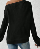 Honey Single Shoulder Long Sleeve Sweater