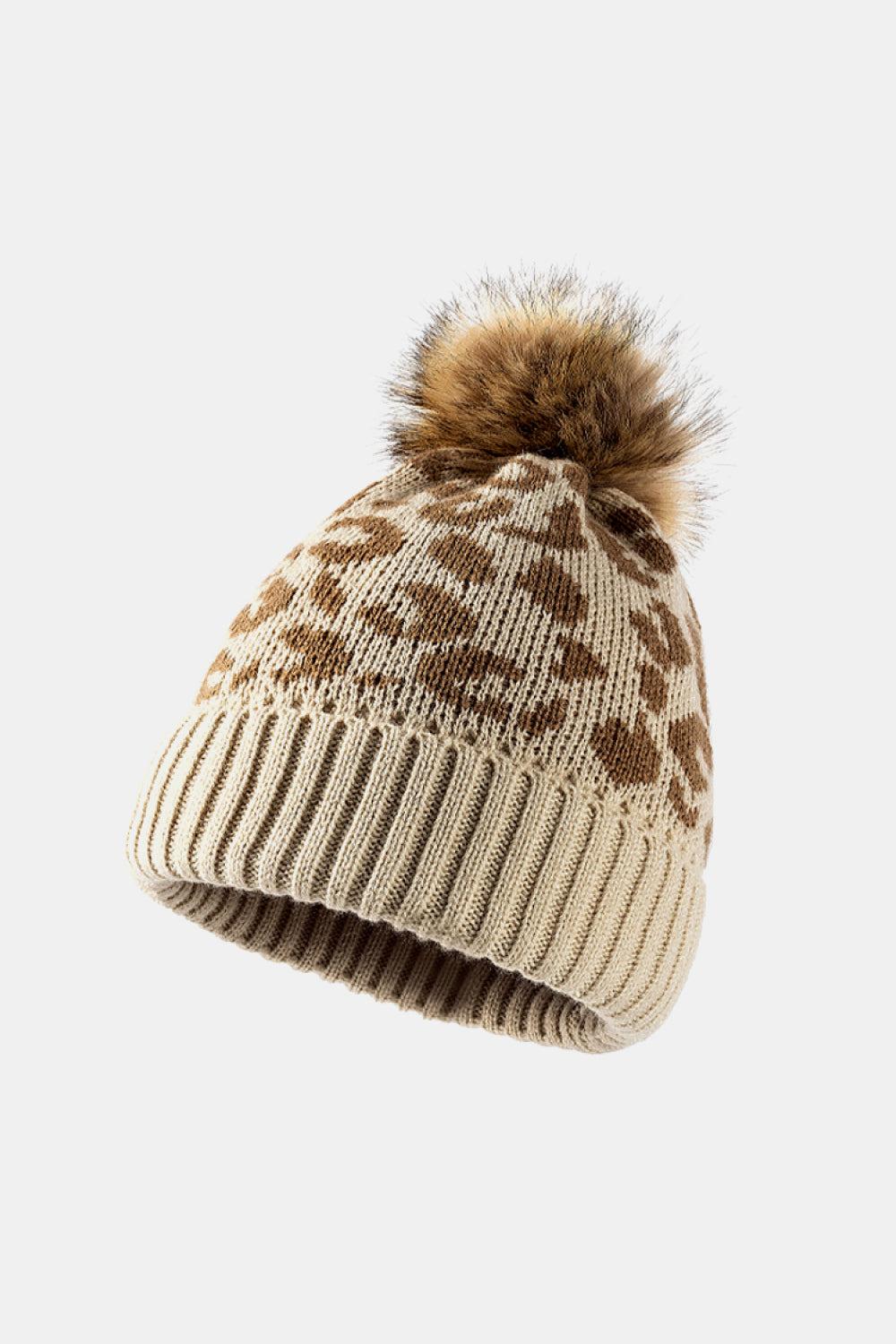 Leopard Pom-Pom Cuffed Beanie - Body By J'ne