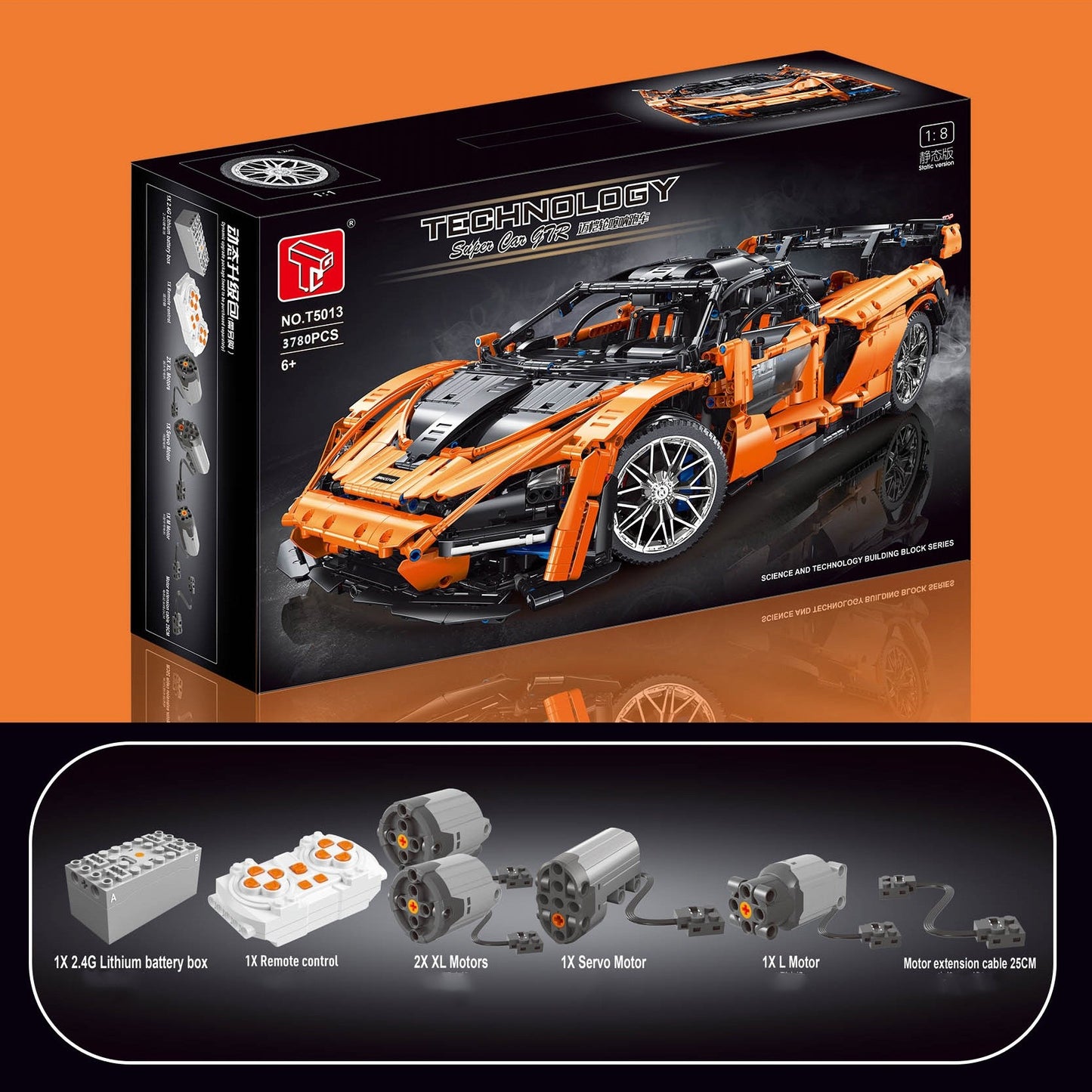 Remote Control Sports Car Model, Plastic Building Blocks for Kids - Body By J'ne