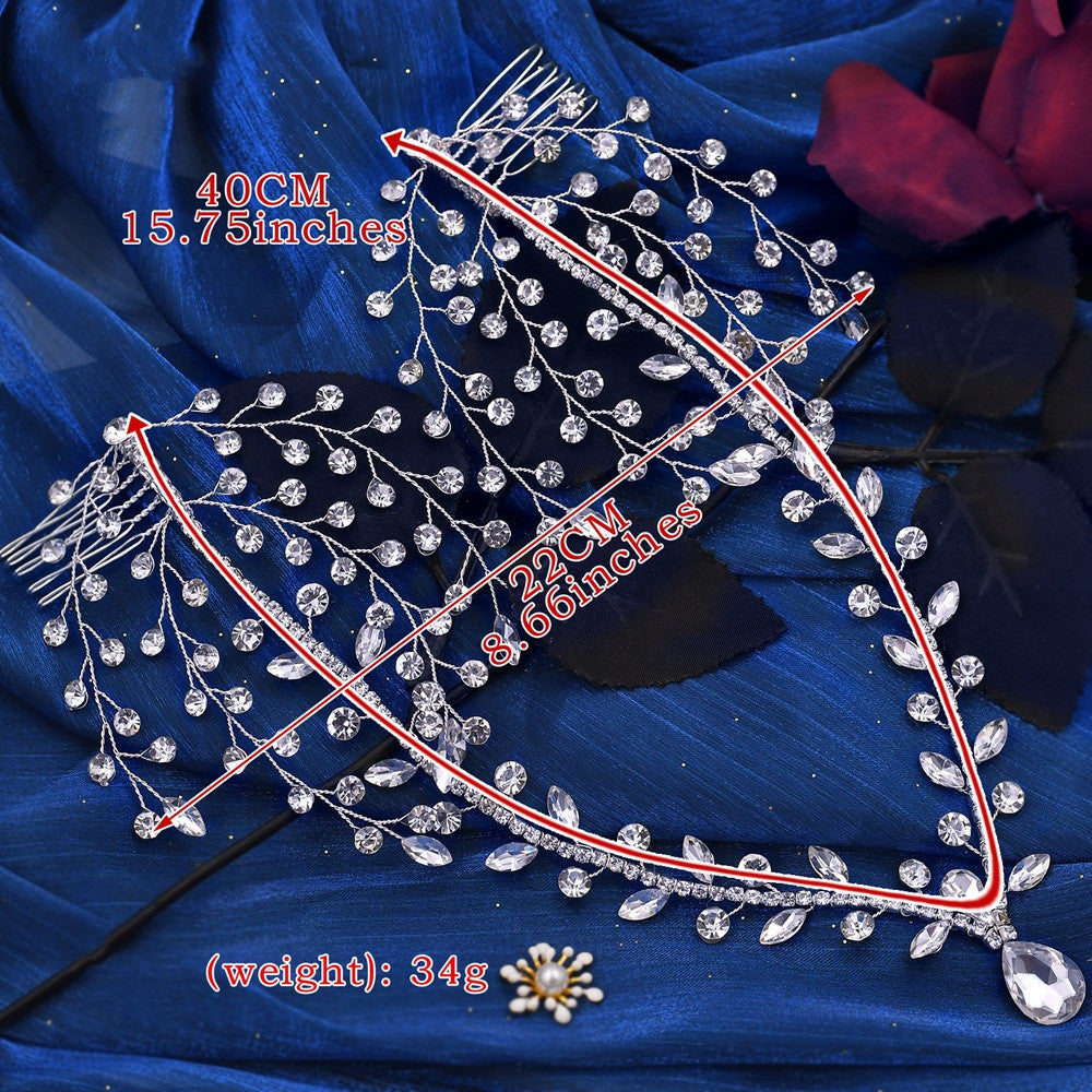 Fringed Hair Comb With Rhinestones - Body By J'ne