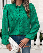 Devine Frill Round Neck Long Sleeve Shirt