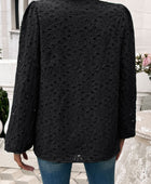 Devine Frill Round Neck Long Sleeve Shirt