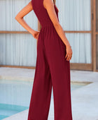 Mock Neck Sleeveless Wide Leg Jumpsuit - Body By J'ne