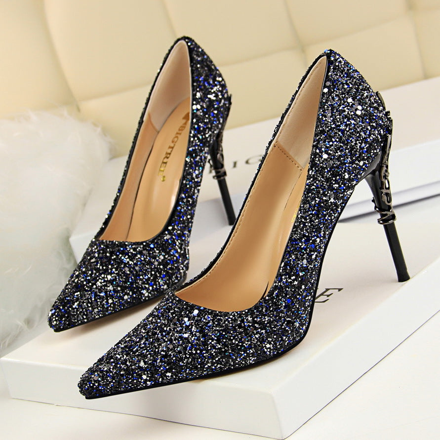 Debut Sequined Heels - Body By J'ne