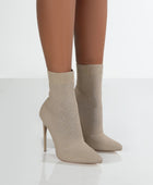 Mesh Point Toe Stiletto Boots