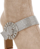 Asagao Diamante & Rhinestones Strap Boots