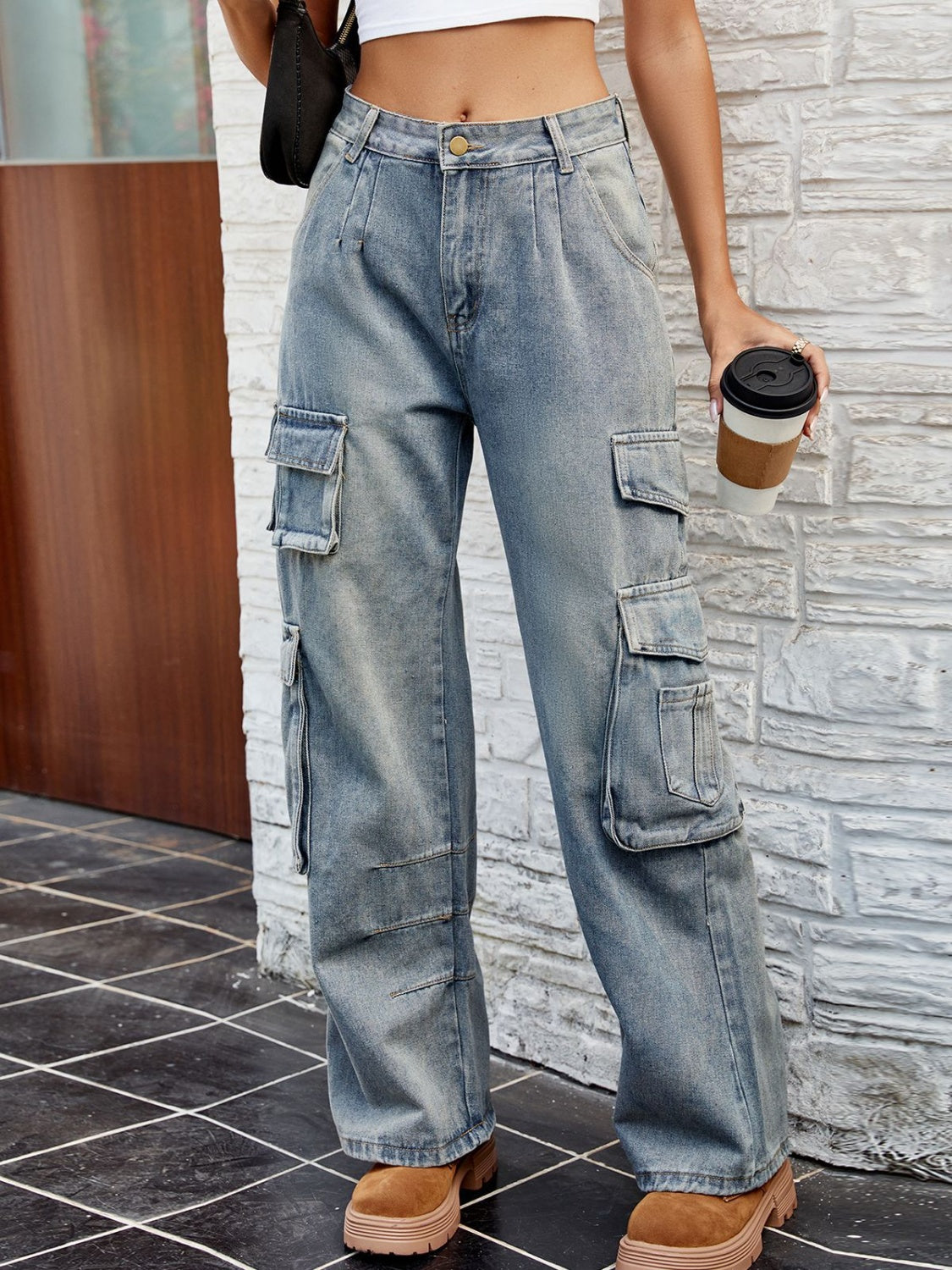 Washed Jeans with Pockets - Body By J'ne