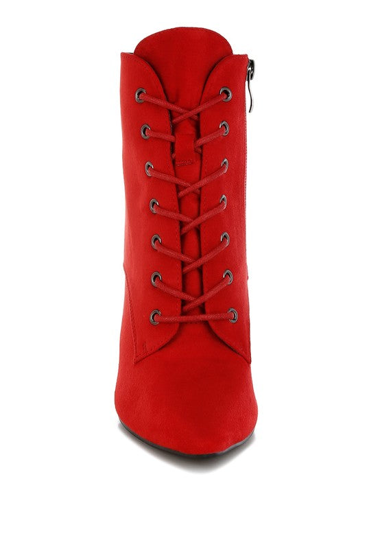 Agmati Lace Up Stiletto Boots - Body By J'ne