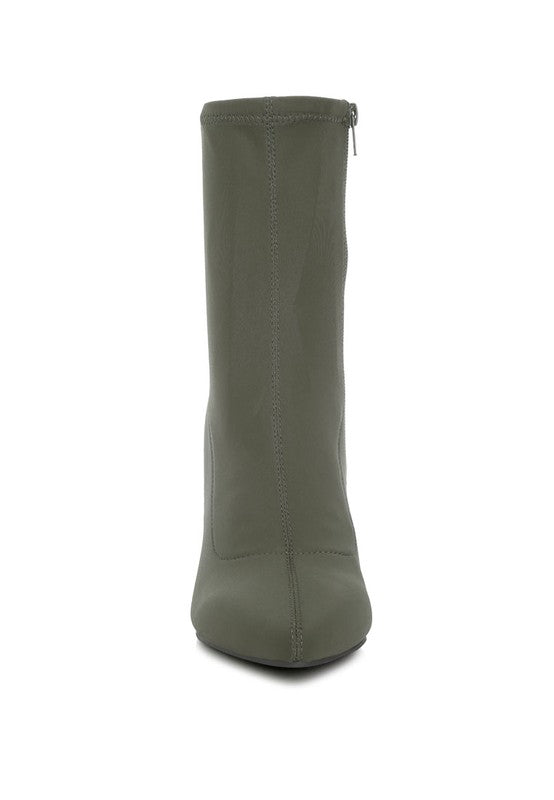 Zudio Solid Mid Heel Sock Boots - Body By J'ne