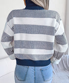 Striped Turtleneck Long Sleeve Sweater