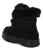 Bunting Faux Fur Collar Flatform Boots