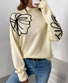 Perfee Mock Neck Dropped Shoulder Long Sleeve Sweater