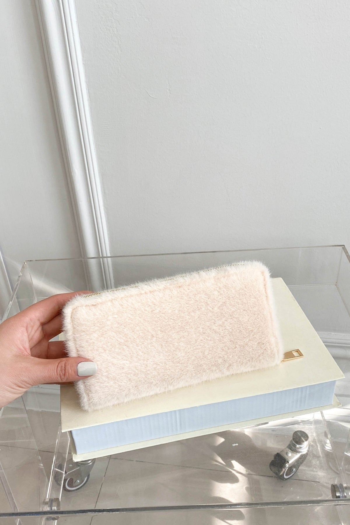 Solid Color Fluff Rectangle Wallet - Body By J'ne