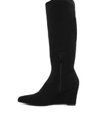 Tulsha Microfiber Wedge Heel Boots