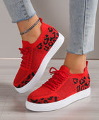 Lace-Up Leopard Flat Sneakers - Body By J'ne