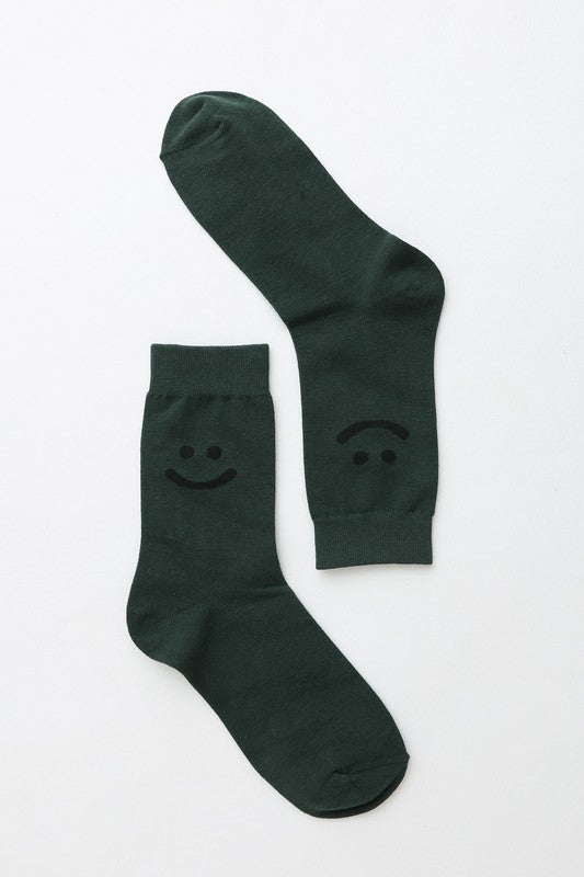 Smiley Face Crew Socks - Body By J'ne