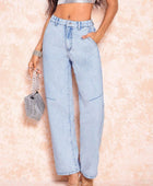 Straight Leg Jeans with Pockets