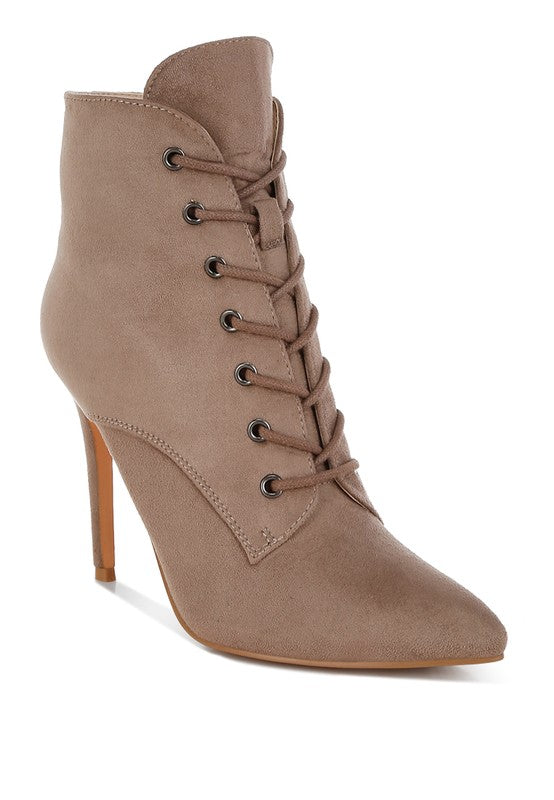 Agmati Lace Up Stiletto Boots - Body By J'ne