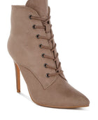 Agmati Lace Up Stiletto Boots