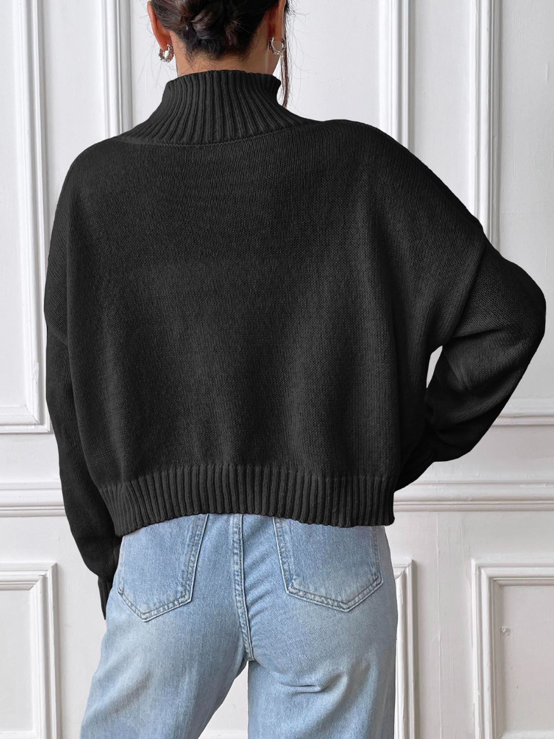 Turtleneck Long Sleeve Sweater - Body By J'ne
