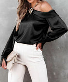 One Shoulder Long Sleeve Blouse