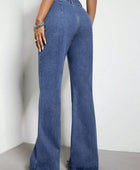 High Waist Bootcut Jeans with Pockets