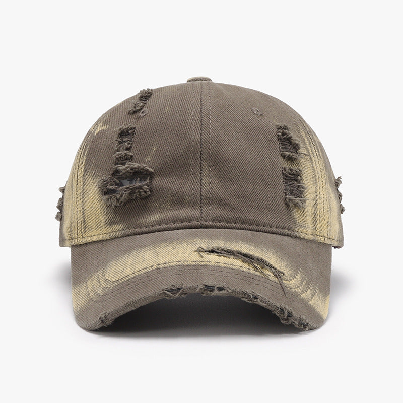 Distressed Adjustable Cotton Baseball Cap - Body By J'ne