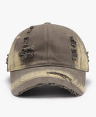 Distressed Adjustable Cotton Baseball Cap - Body By J'ne