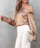 One Shoulder Long Sleeve Blouse