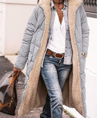 Plus Size Zip Up Sherpa Hooded Coat