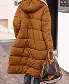 Plus Size Zip Up Sherpa Hooded Coat