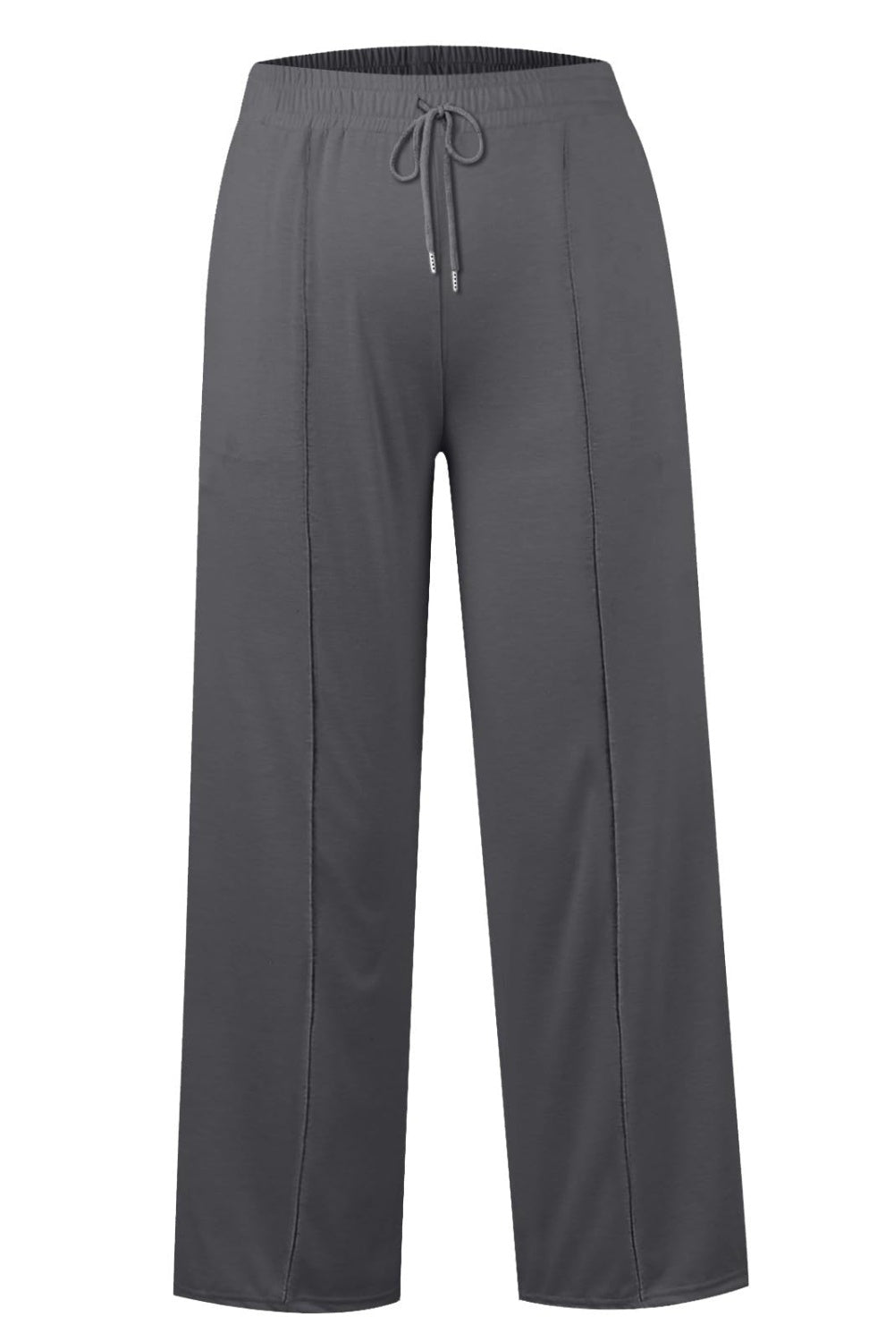 Drawstring Elastic Waist Wide Leg Pants - Body By J'ne