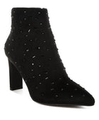 Sakura Diamante Embellished Microfiber Boots