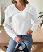 Cable-Knit Long Sleeve Sweater