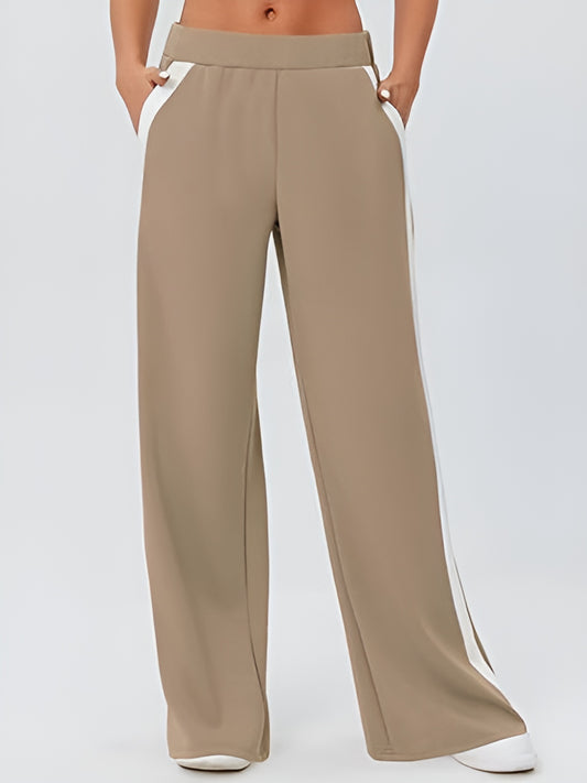 Side Striped Wide Leg Pants - Body By J'ne