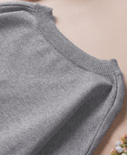 Color Block V Neck Long Sleeve Sweater