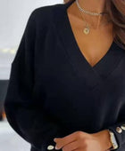 V-Neck Long Sleeve Sweatshirt