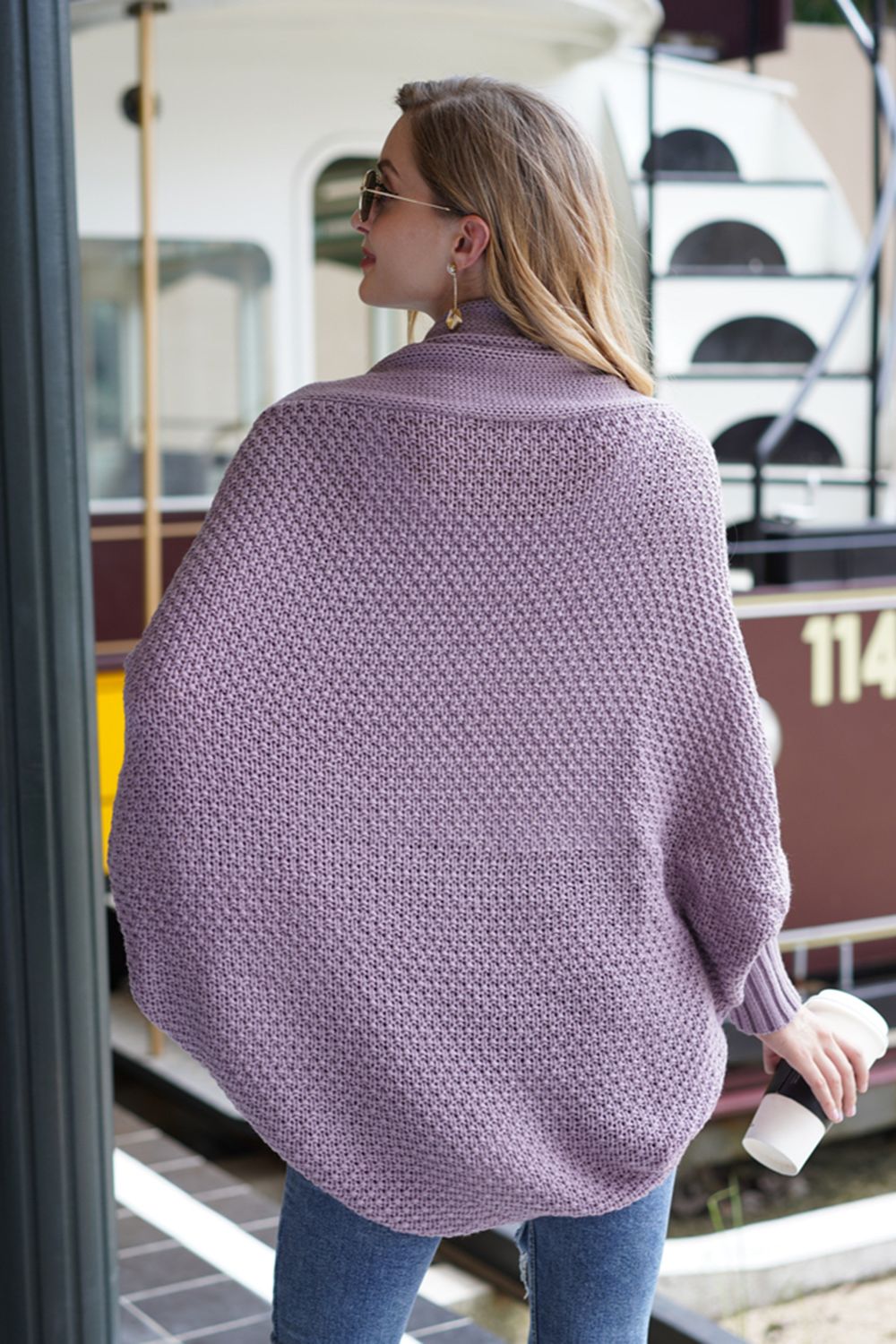 Open Front Batwing Sleeve Cardigan - Body By J'ne