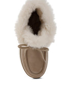 Bunting Faux Fur Collar Flatform Boots