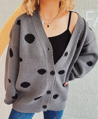 Polka Dot Button Up Cardigan