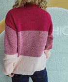 Color Block Long Sleeve Sweater