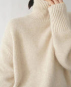 Turtleneck Dropped Shoulder Long Sleeve Sweater