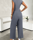 Devine Round Neck Sleeveless Wide Leg Jumpsuit