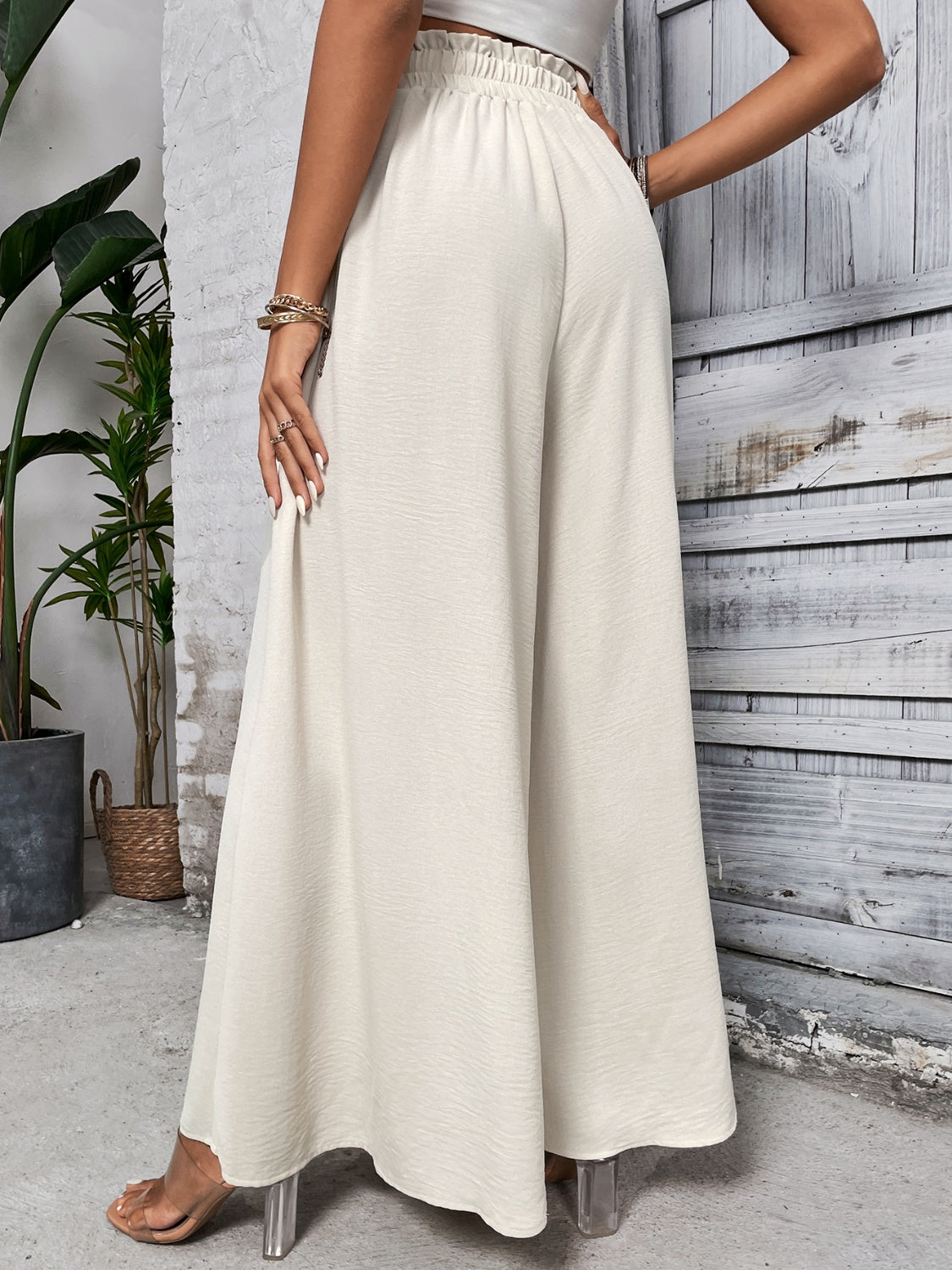 Honey Tied High Waist Wide Leg Pants - Body By J'ne