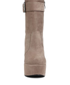 Wanderer Flared Block Heel Mid-Calf Boots