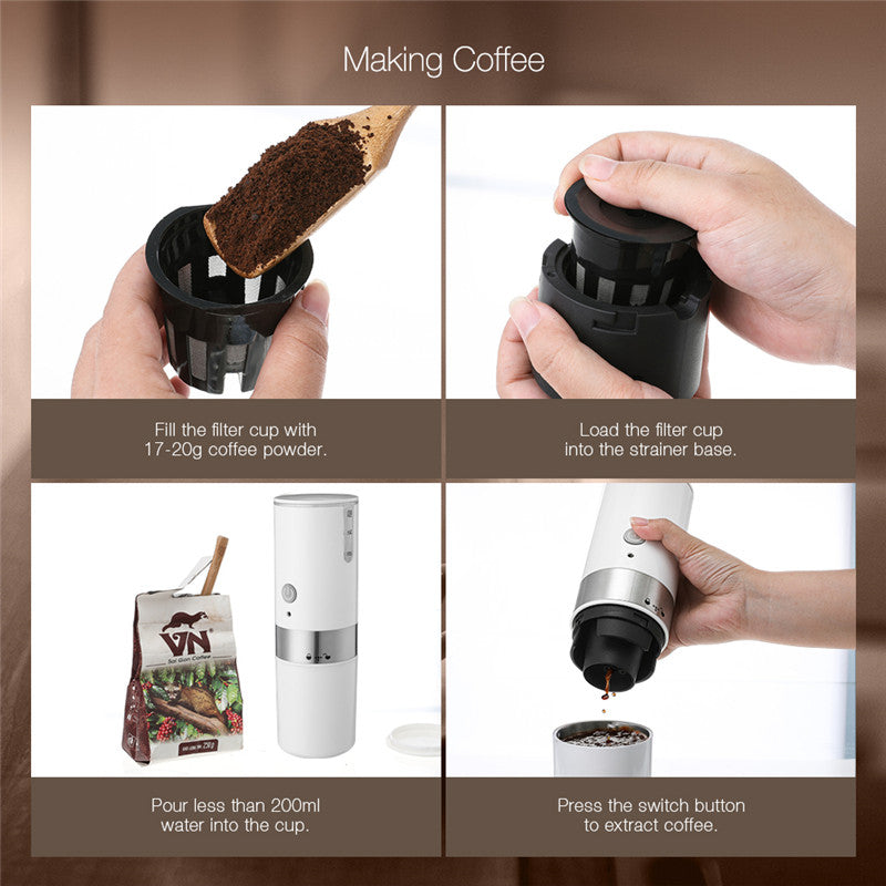 200ml Mini Portable Coffee Machine - Body By J'ne