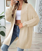 Open Front Long Sleeve Cardigan