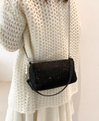 Openwork Crossbody Bag with Removable Strap